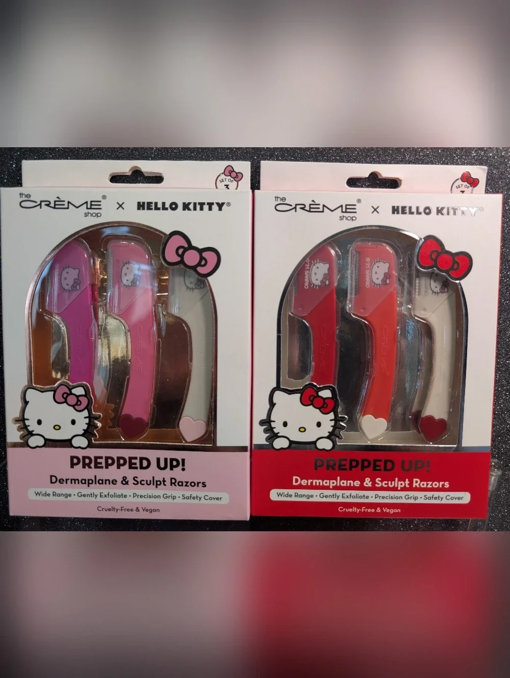 The Crème Shop x Hello Kitty Prepped Up! Dermaplane & Sculpt Razors Set Of 6